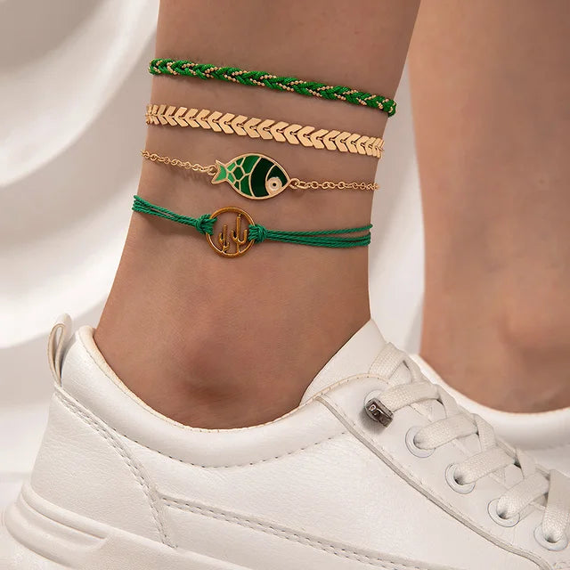 Bohemian Foot Jewelry for Women | Stylish Alloy Rope Anklets