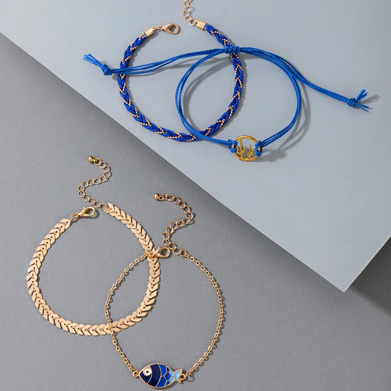 Bohemian Foot Jewelry for Women | Stylish Alloy Rope Anklets