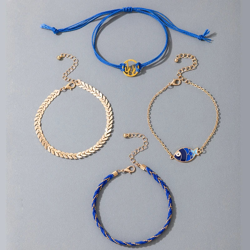 Bohemian Foot Jewelry for Women | Stylish Alloy Rope Anklets