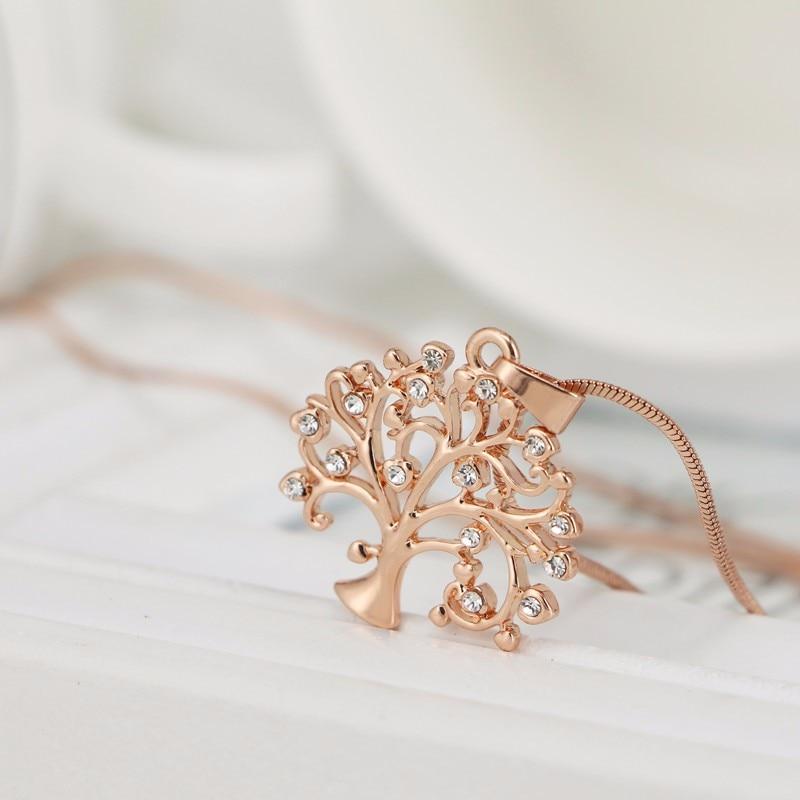 Baum Des Lebens Strasssteinverklebte Halskette