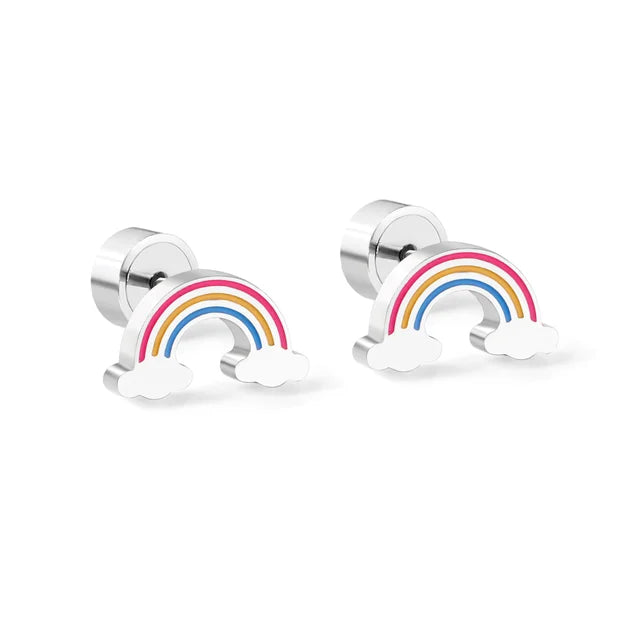 Trendy Stainless Steel Earrings for Baby Girls