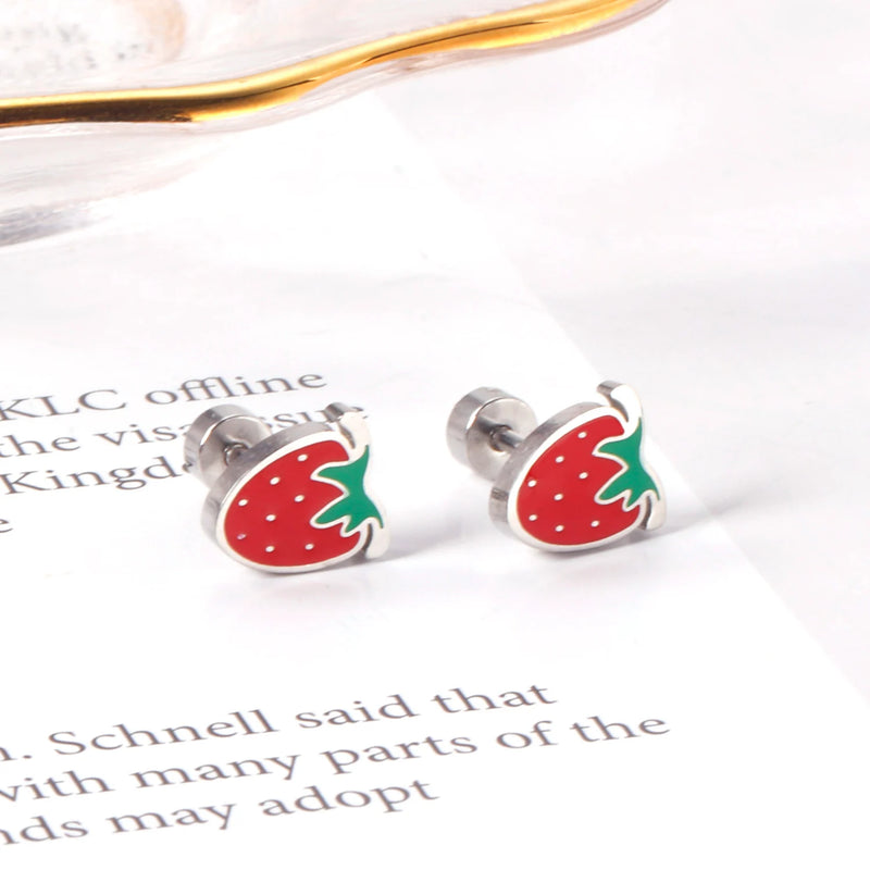 Trendy Stainless Steel Earrings for Baby Girls