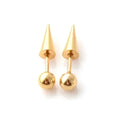 Trendige Spike-Stecker-Ohrringe aus Edelstahl für Frauen und Männer - Körpermodenschmuck in Silberfarbe