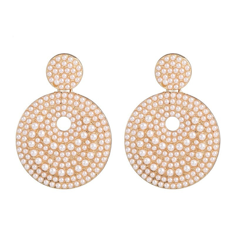 Trendy Wunderige Perlenperlen Und Strass Drop Ohrringe Sammlung