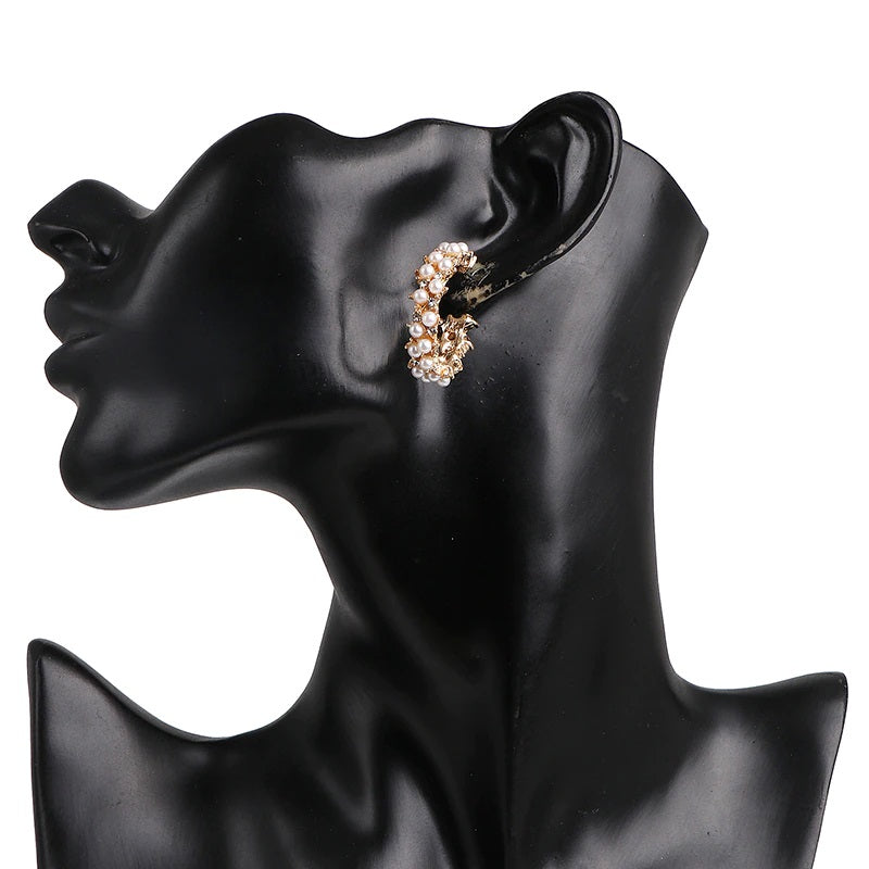 Trendy Wunderige Perlenperlen Und Strass Drop Ohrringe Sammlung