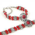 Stammessteinperlen Manschetten Armband Armband
