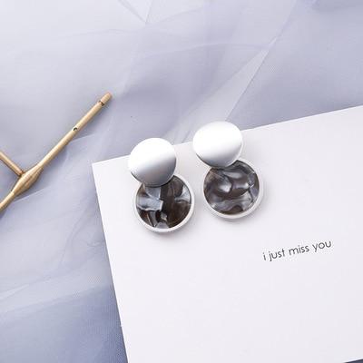 Wahre Blaue Geometrische Mode Ohrringe