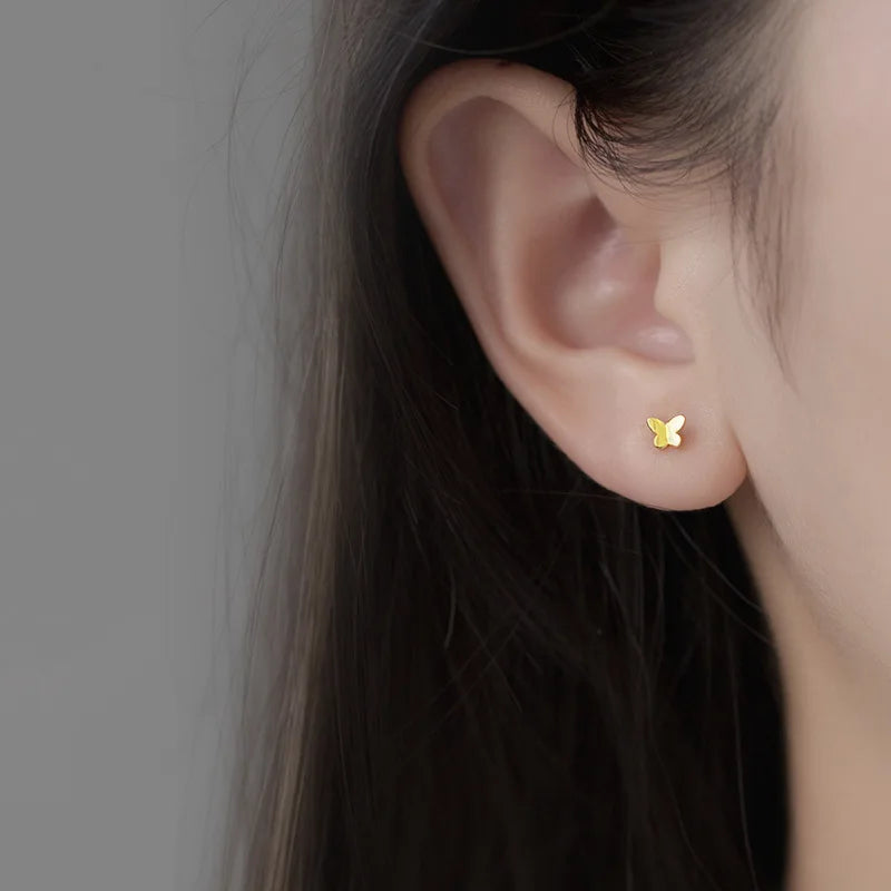 Schmetterlingsohrringe aus Sterlingsilber | Schmetterlingsohrringe Silber 925 - Echt 925