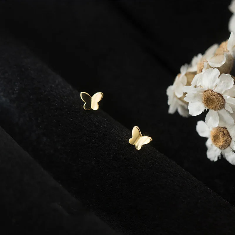 Schmetterlingsohrringe aus Sterlingsilber | Schmetterlingsohrringe Silber 925 - Echt 925