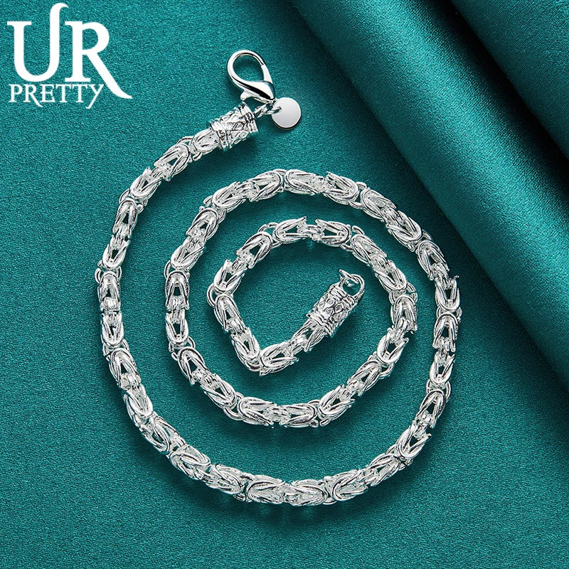 Halskette mit Drachenkopf aus 925er Sterlingsilber