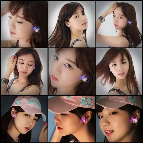 Leuchtende Weihnachts-Ohrringe | Leuchtende Halloween-Ohrringe | LED-Stud-Ohrringe - Mädchenlicht