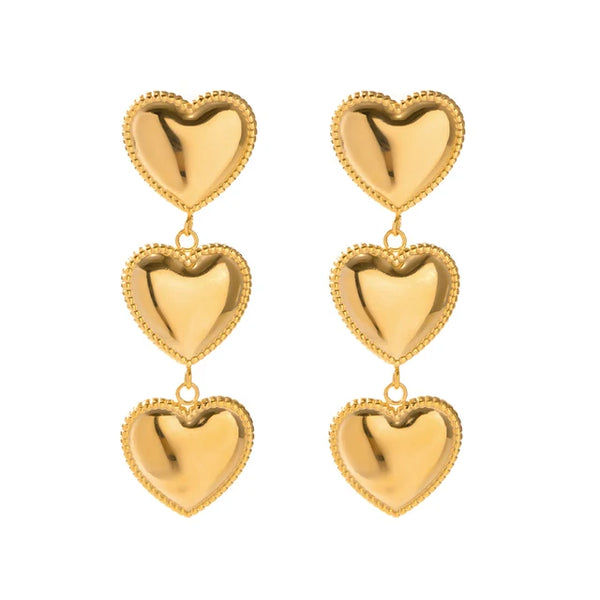 Elegante Statement Edelstahl Schmuck in Silberfarbe mit 18k Goldbeschichtung - Perfektes Geschenk zum Valentinstag