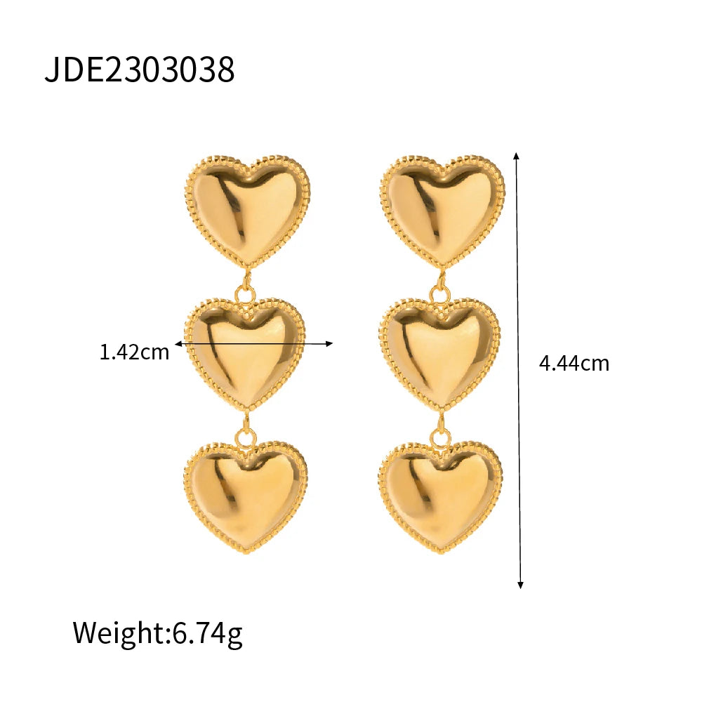 Elegante Statement Edelstahl Schmuck in Silberfarbe mit 18k Goldbeschichtung - Perfektes Geschenk zum Valentinstag