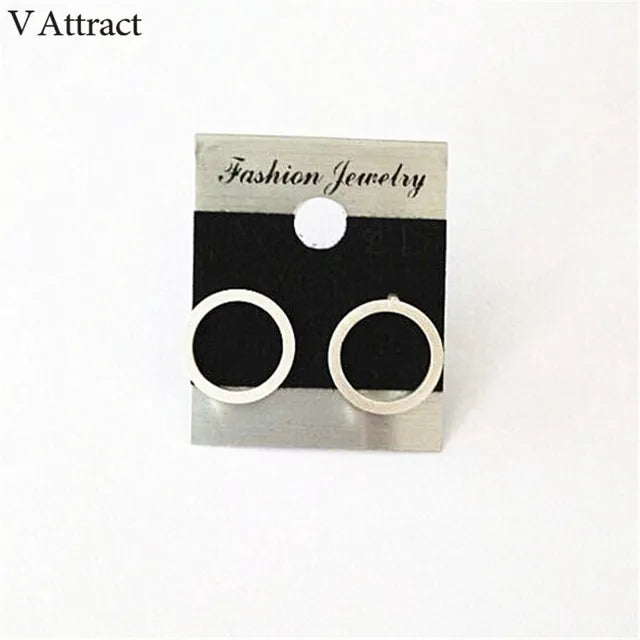 Elegante offene Kreis Ohrstecker für Damen - Vintage Schmuck aus Edelstahl