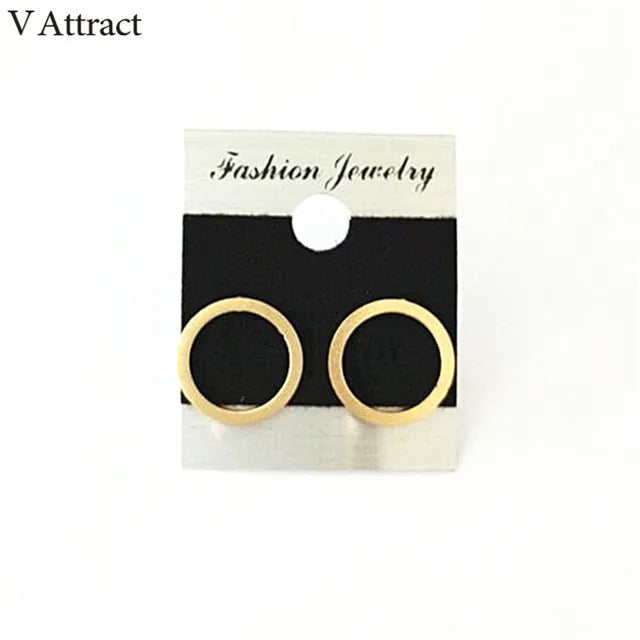 Elegante offene Kreis Ohrstecker für Damen - Vintage Schmuck aus Edelstahl