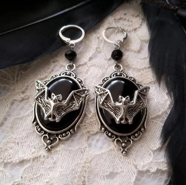 Verstellbarer Vampirring | Schwarzer gotischer Steinring | Vampirtagebuch-Schmuck