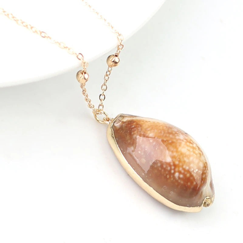 Lebendige Böhmische Sommer Beach Conch Muschel Charme Halskette