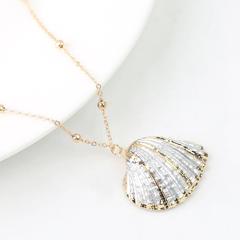 Lebendige Böhmische Sommer Beach Conch Muschel Charme Halskette