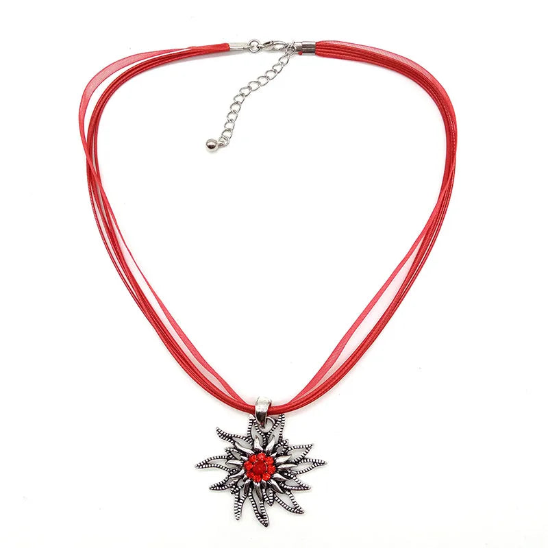 Edelweiss Accessoires für traditionelle Trachtenkostüme mit Strasssteinen