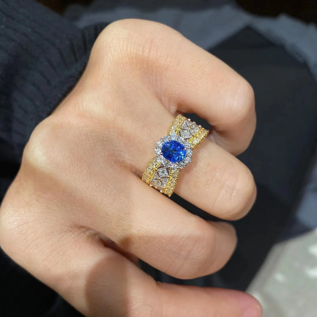 Luxuriöser Vintage-Ring im mittelalterlichen Stil mit roten/grünen/blauen Imitationsedelsteinen für Damen