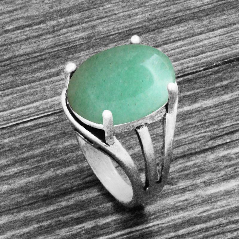 Vintage Ovale Form Einzigartiger Erdsteinringe