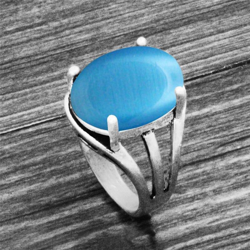 Vintage Ovale Form Einzigartiger Erdsteinringe