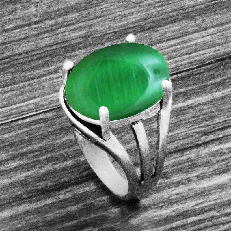 Vintage Ovale Form Einzigartiger Erdsteinringe