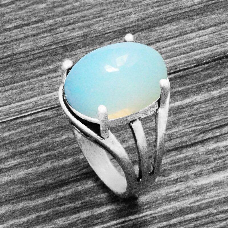 Vintage Ovale Form Einzigartiger Erdsteinringe