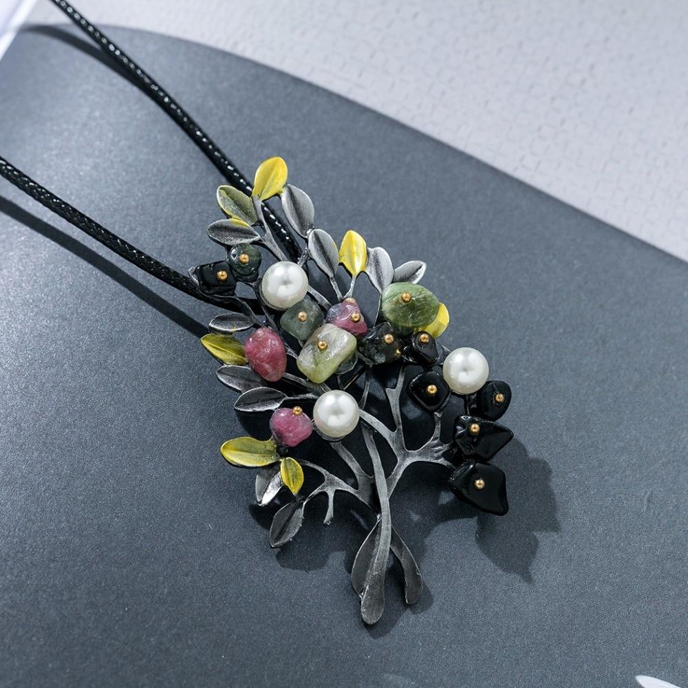 Vintage Baumförmige Brosche Anhänger Halskette