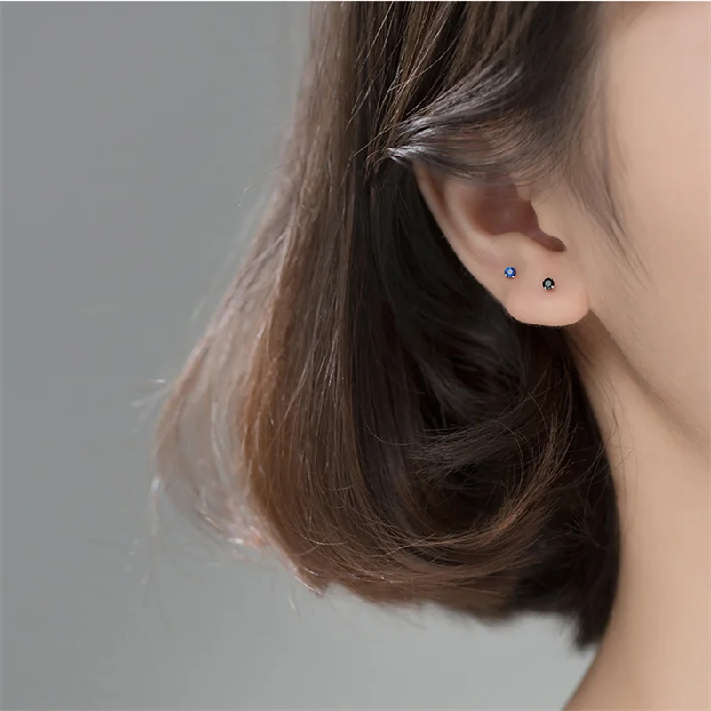 Kleine Ohrringe aus 925er Sterlingsilber | Silberne Steckerohrringe aus 925er Sterlingsilber