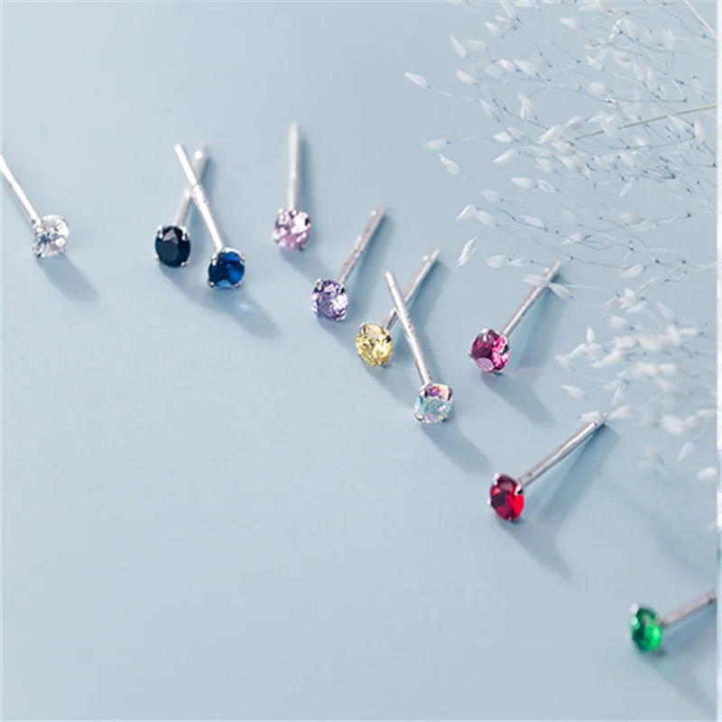 Kleine Ohrringe aus 925er Sterlingsilber | Silberne Steckerohrringe aus 925er Sterlingsilber