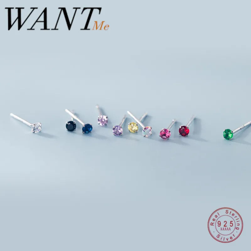 Kleine Ohrringe aus 925er Sterlingsilber | Silberne Steckerohrringe aus 925er Sterlingsilber