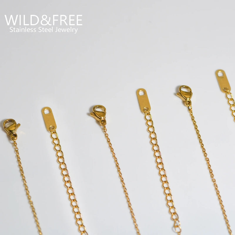 Boho Gold Plated Stainless Steel Halsketten für Frauen mit geometrischen Anhängern