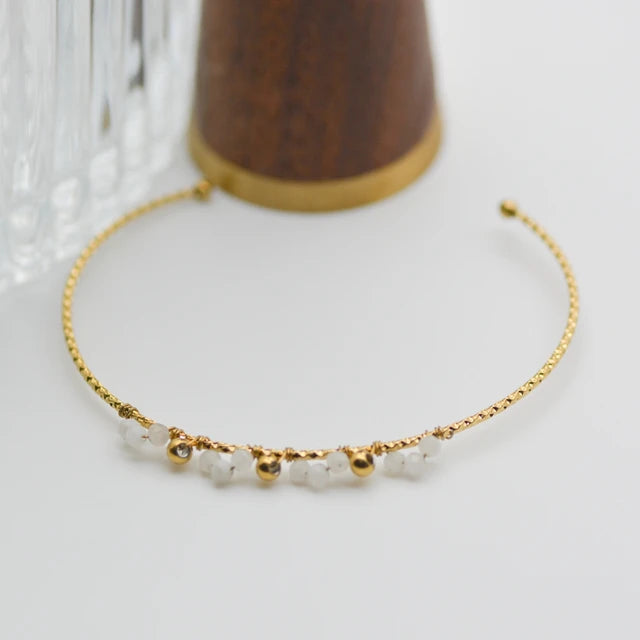 Boho Vintage Armbänder für Frauen in Goldfarbe mit bunten Perlen