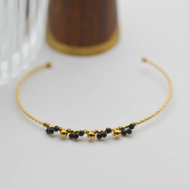 Boho Vintage Armbänder für Frauen in Goldfarbe mit bunten Perlen