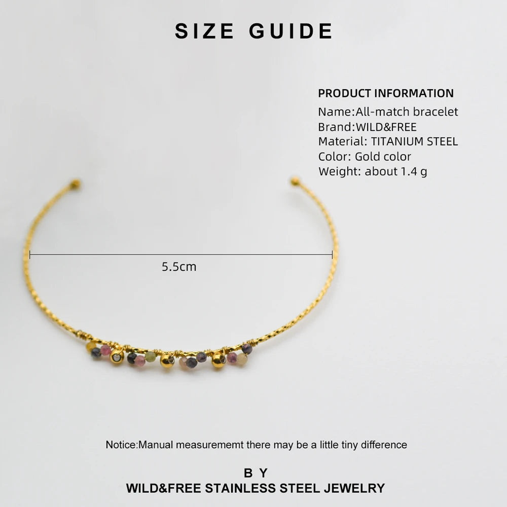 Boho Vintage Armbänder für Frauen in Goldfarbe mit bunten Perlen