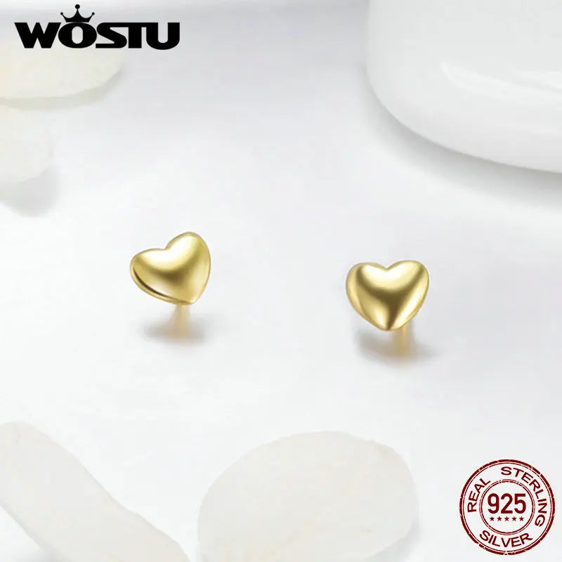 Herzförmige Ohrstecker aus 925er Sterlingsilber