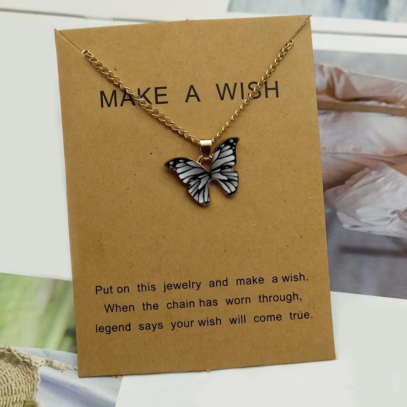 Wurst Niedliche Schmetterling Anhänger Halskette