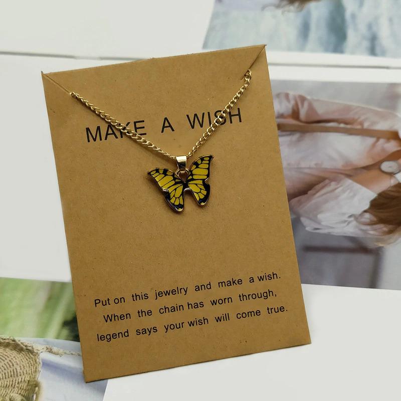 Wurst Niedliche Schmetterling Anhänger Halskette