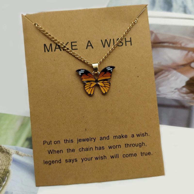 Wurst Niedliche Schmetterling Anhänger Halskette
