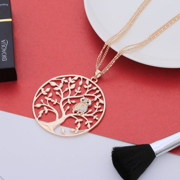 Weisheitseulen Lange Halskette