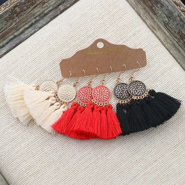 Bohemian Tassel Dangling Earrings for Women | Fashion Jewelry