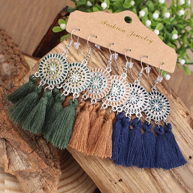 Bohemian Tassel Dangling Earrings for Women | Fashion Jewelry