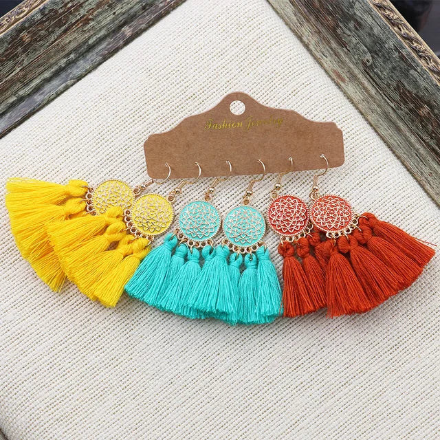 Bohemian Tassel Dangling Earrings for Women | Fashion Jewelry
