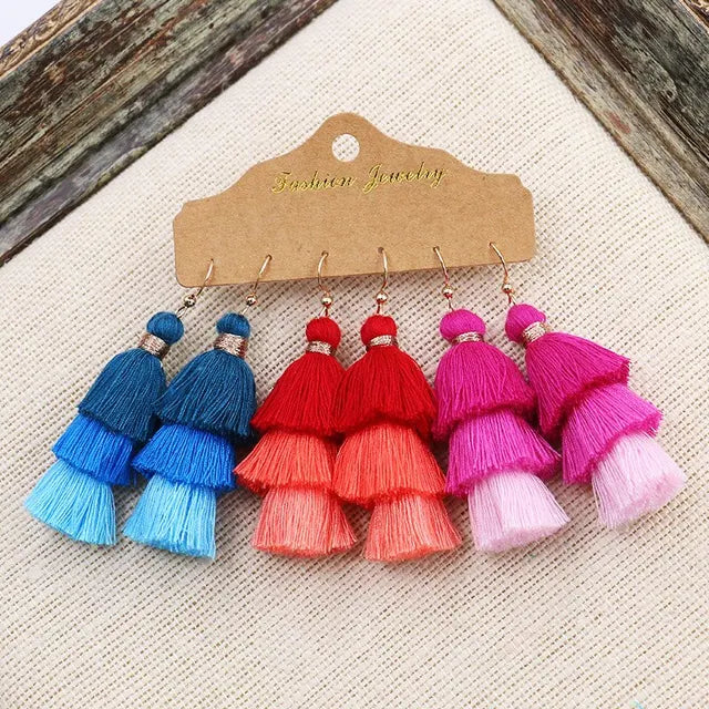 Bohemian Tassel Dangling Earrings for Women | Fashion Jewelry