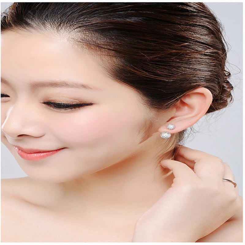 Kristallkugel Ohrringe | Doppelkugel Ohrringe | Schmuck Ohrringe - Stecker Ohrringe