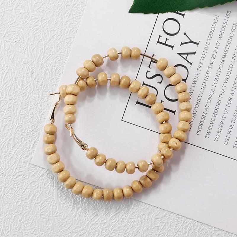 Hölzerne Handgefertigte Baumelnde Modeohrringe