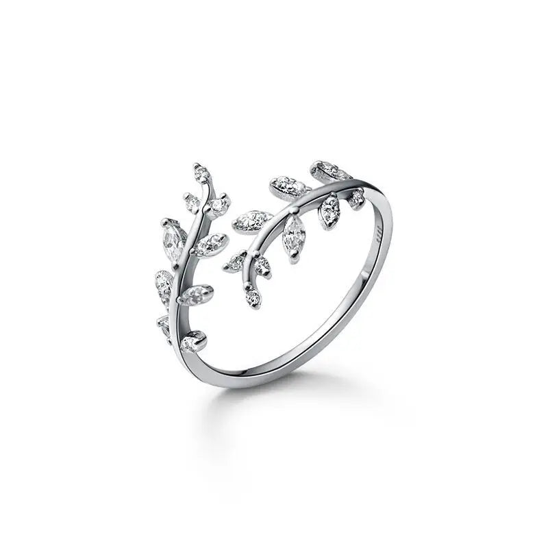 Silberner Ring mit Diamanten - Xiyanike