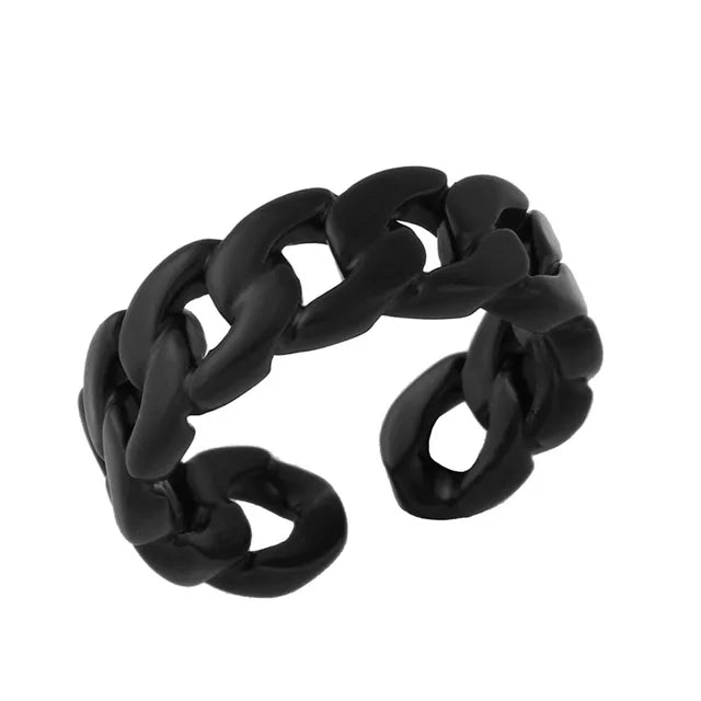 Candy Color Open Finger Rings - Minimalist Hollow Out Copper Metal Rings for Women