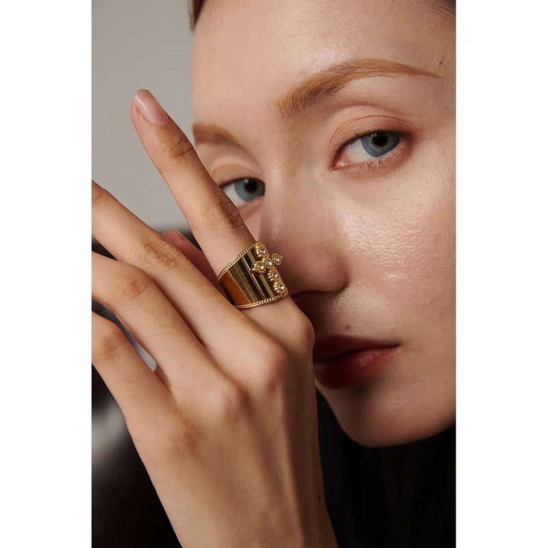 Hochwertige Edelstahlringe mit Zirkonia | Schmuck aus Edelstahl für Frauen